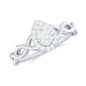 Illusion Set Round Moissanite Crossover Halo Engagement Ring