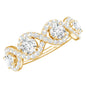 Round Moissanite Infinity Wedding Band Ring