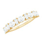 Certified Baguette and Oval Cut Moissanite Half Eternity Band