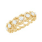 Round Moissanite Twisted Half Eternity Wedding Band