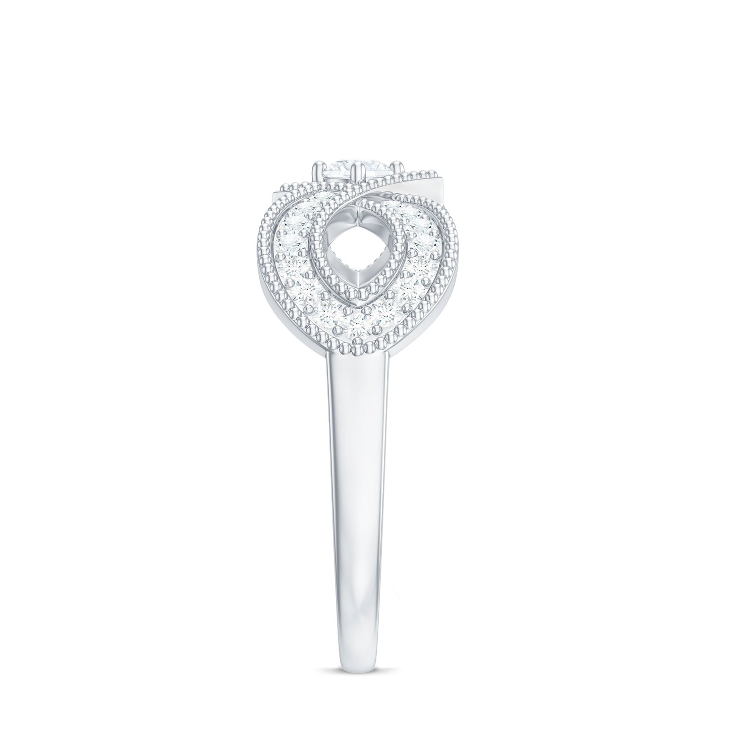 Vintage Inspired Moissanite Infinity Engagement Ring