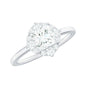 Princess Cut Moissanite Floral Engagement Ring for Women