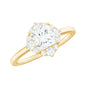 Princess Cut Moissanite Floral Engagement Ring for Women