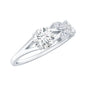 Certified Moissanite Promise Ring with Butterfly Motif
