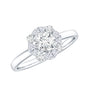 Round Moissanite Halo Engagement Ring for Women
