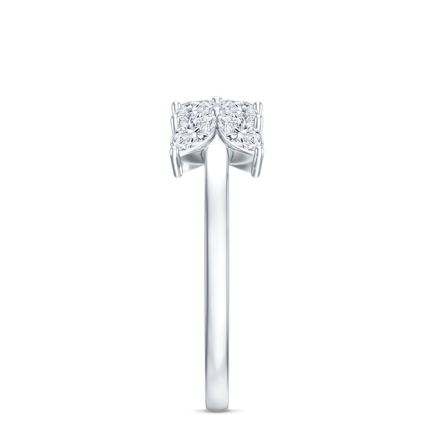 Nature Inspired Moissanite Anniversary Ring for Women