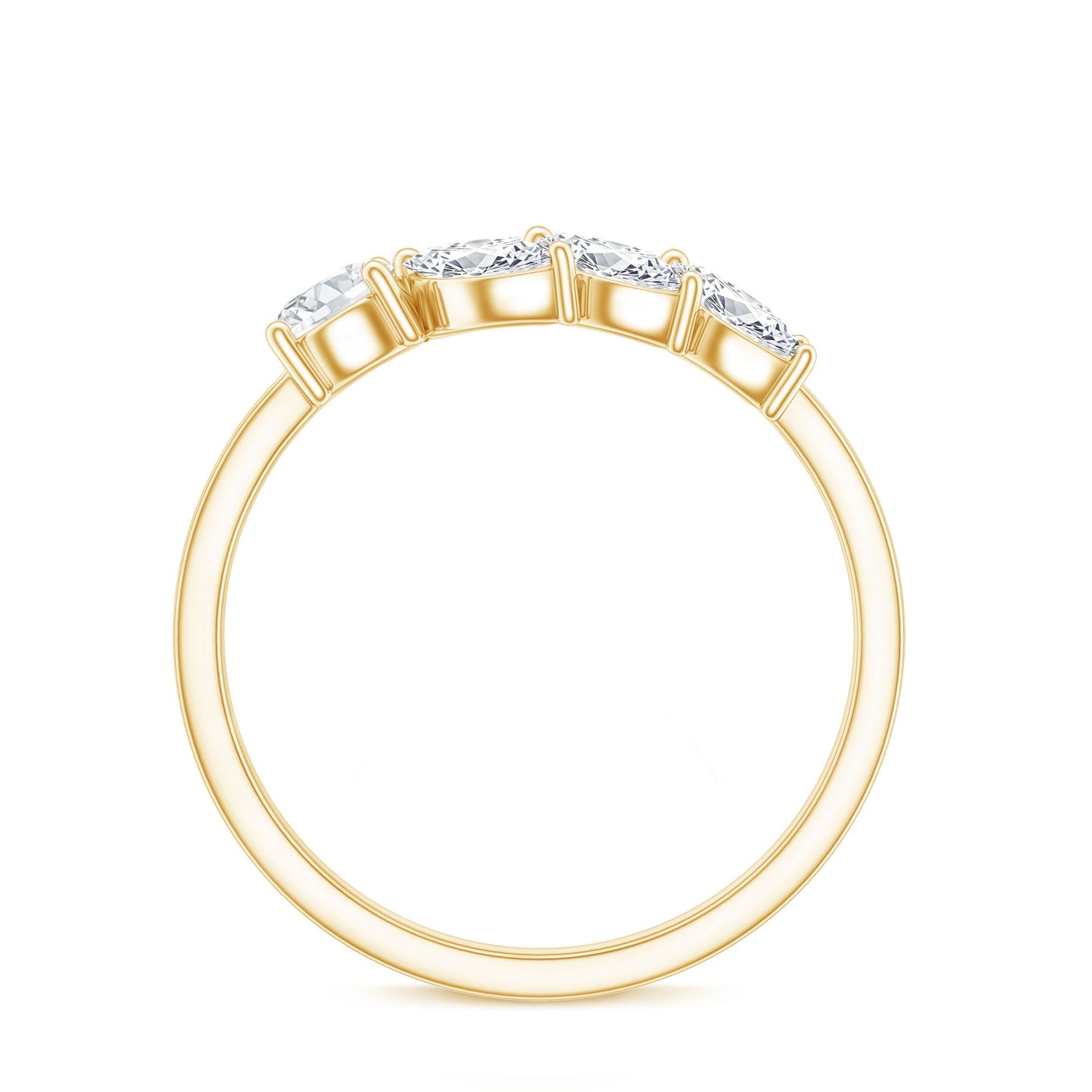 Nature Inspired Moissanite Anniversary Ring for Women