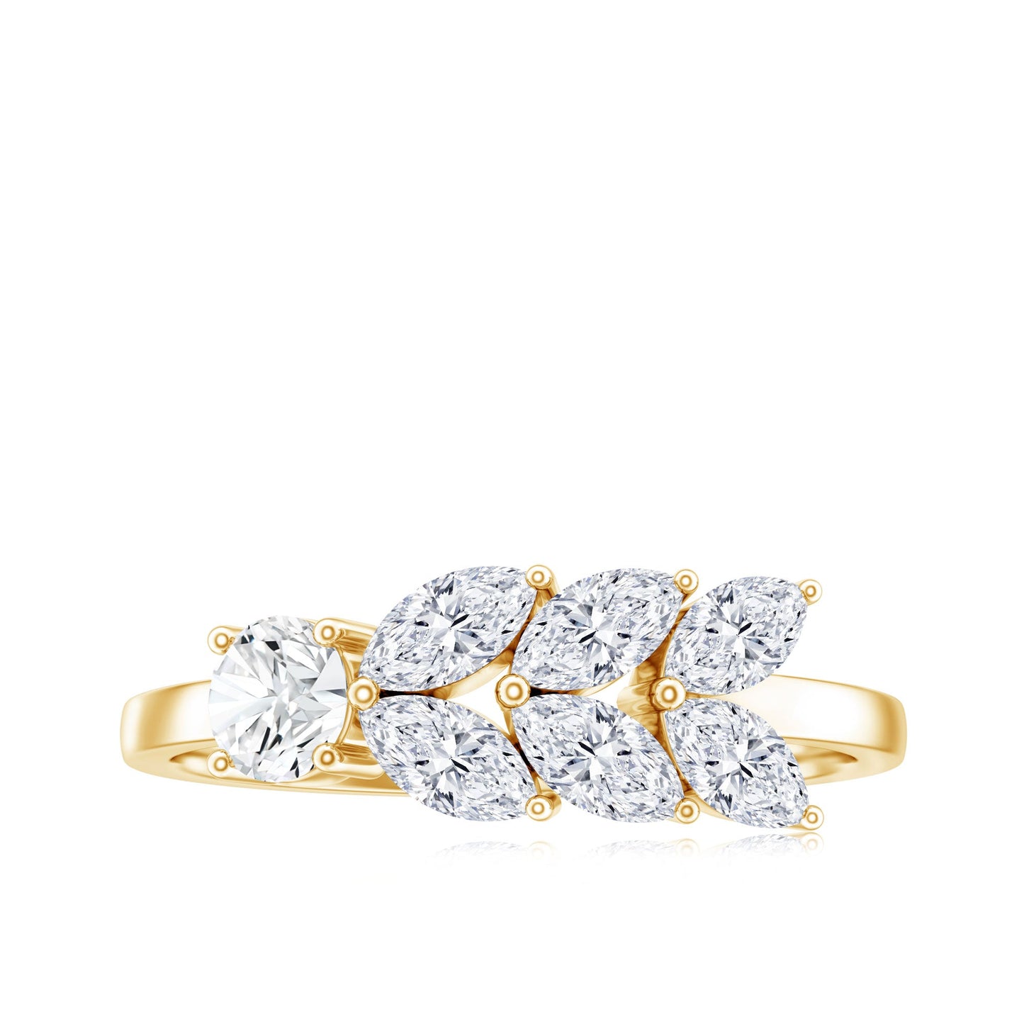 Nature Inspired Moissanite Anniversary Ring for Women