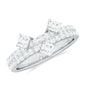 Princess and Round Cut Moissanite Designer Wedding Band