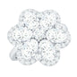 Certified Moissanite Huge Flower Engagement Ring