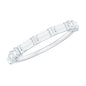 Baguette Cut Moissanite Minimalist Half Eternity Ring