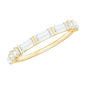 Baguette Cut Moissanite Minimalist Half Eternity Ring