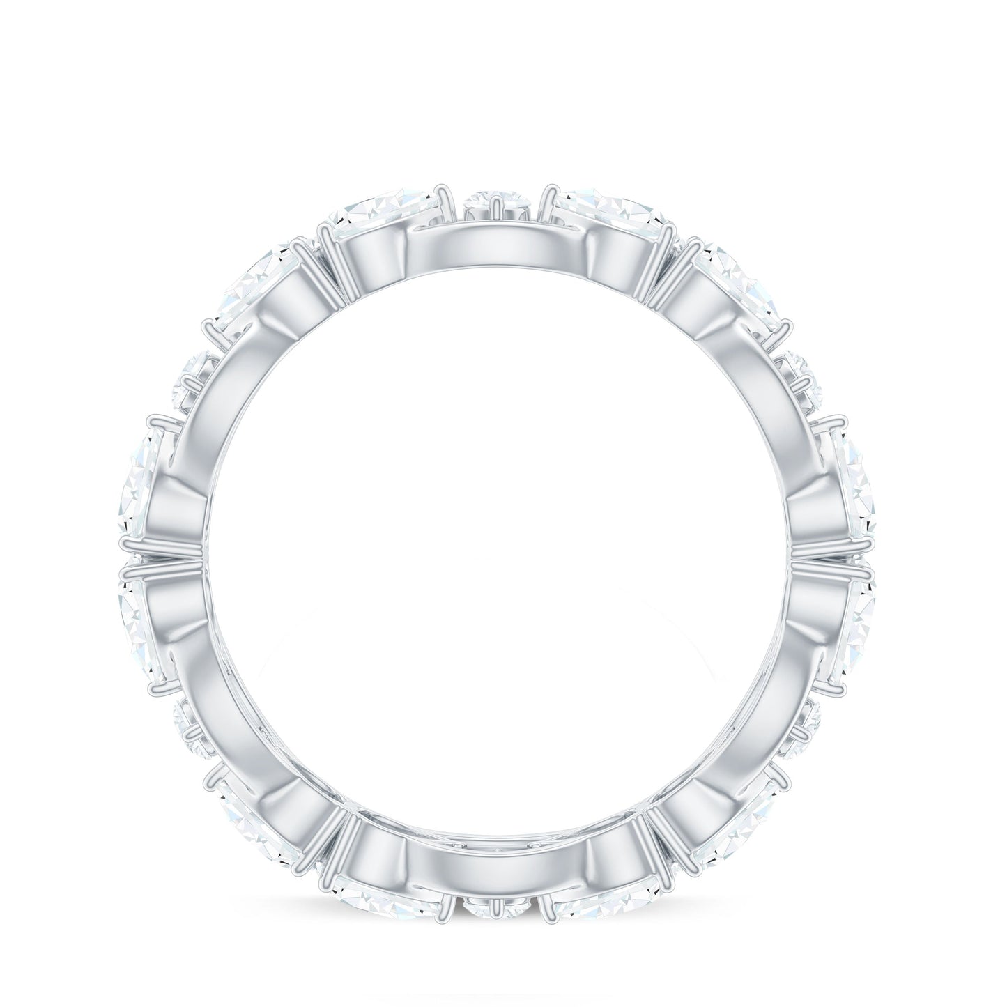 Certified Moissanite Designer Wedding Band