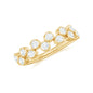 Bezel Set Moissanite Half Eternity Ring for Women
