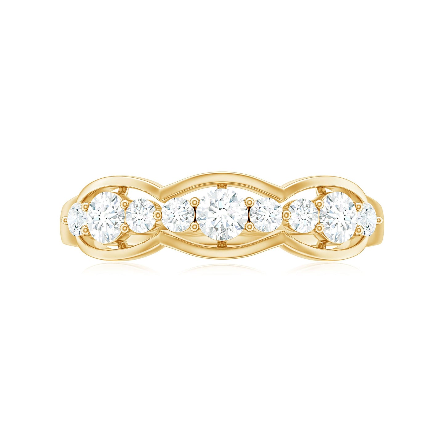 Certified Moissanite Wedding Anniversary Ring for Women