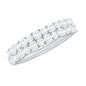 Double Row Moissanite Eternity Wedding Band
