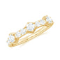 Round Cut Moissanite Half Eternity Band Ring