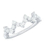 Zig Zag Style Moissanite Half Eternity Band Ring