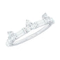 Certified Baguette and Round Moissanite Half Eternity Ring