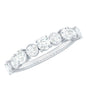 Certified Round Cut Moissanite Half Eternity Band Ring