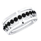Certified Lab Created Black Diamond Wedding Band for Men