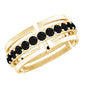 Certified Lab Created Black Diamond Wedding Band for Men