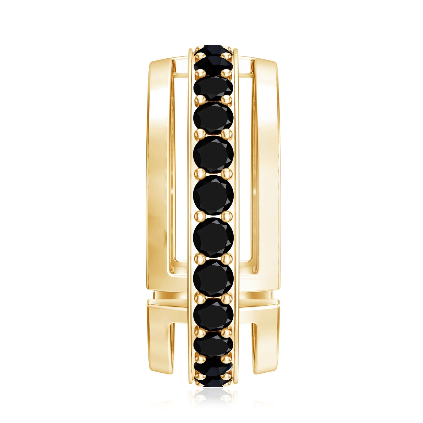 Certified Lab Created Black Diamond Wedding Band for Men