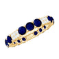 Natural Blue Sapphire and Diamond Eternity Wedding Band