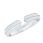 Certified Moissanite Open Cuff Ring for Women