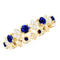 Certified Lab-Created Blue Sapphire and Diamond Eternity Band Ring