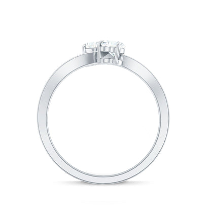 Moissanite Two Stone Pre Engagement Ring