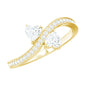 Moissanite Two Stone Pre Engagement Ring
