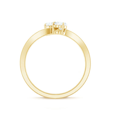 Moissanite Two Stone Pre Engagement Ring