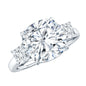 Cushion Moissanite Huge Engagement Ring