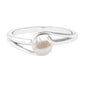 Cultured 7.4 Carat Freshwater Pearl Solitaire Engagement Ring with Bypass Shank