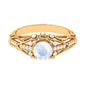 Vintage Inspired Moonstone Engagement Ring with Diamond