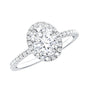 Brilliant Cut Moissanite Oblong Engagement Ring With Certificate