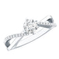 Round Cut Moissanite Infinity Engagement Ring for Her