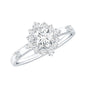 Round Moissanite Engagement Ring with Halo