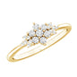 Certified Moissanite Flower Cluster Ring for Women