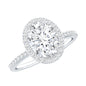 Oval Brilliant Cut Moissanite Classic Engagement Ring
