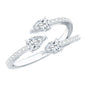 East West Style Moissanite 3 Stone Wrap Ring