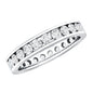 Channel Set Round Moissanite Full Eternity Band Ring