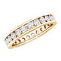 Channel Set Round Moissanite Full Eternity Band Ring