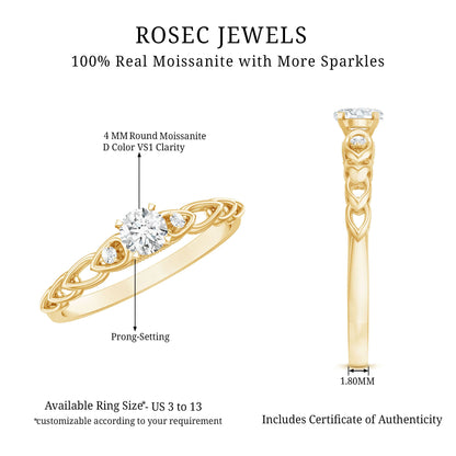 Designer Moissanite Promise Ring for Her