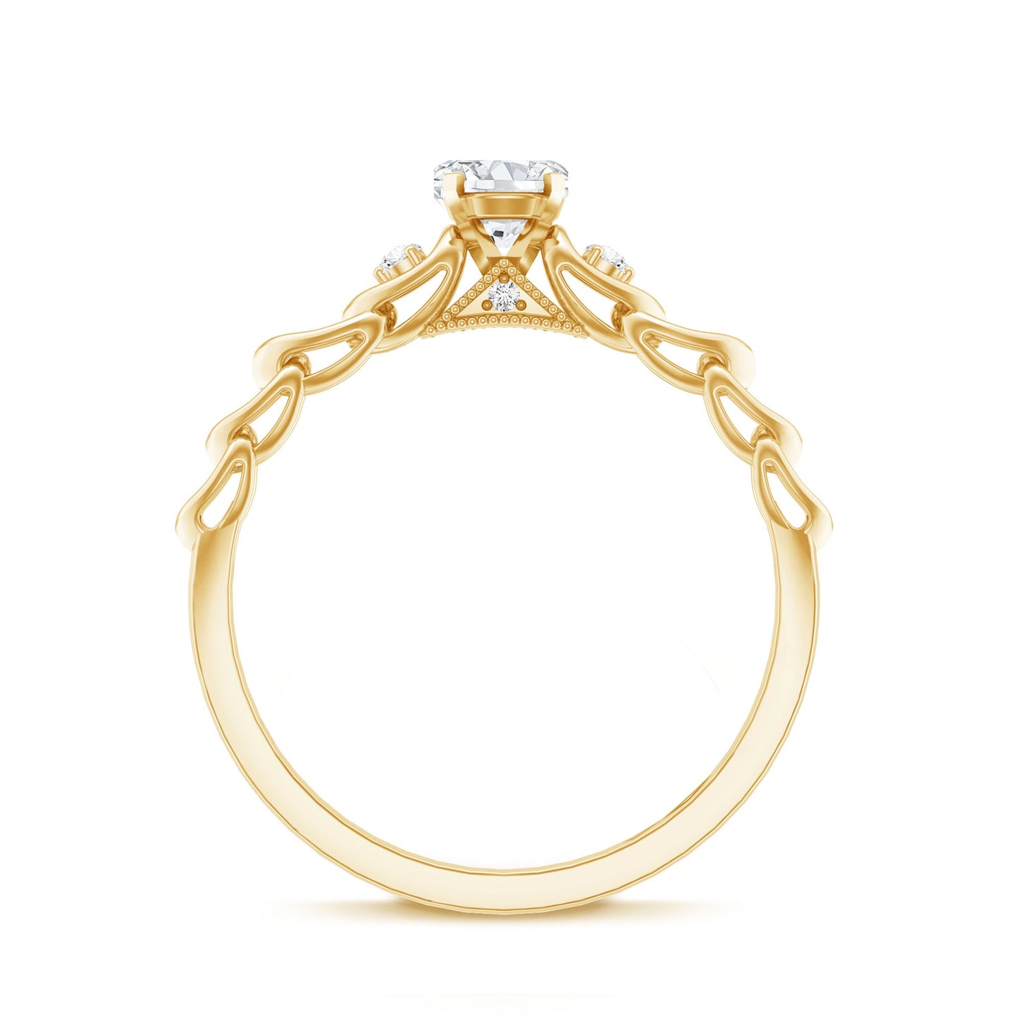 Designer Moissanite Promise Ring for Her