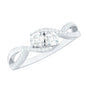 Toi Et Moi Round Moissanite Infinity Promise Ring