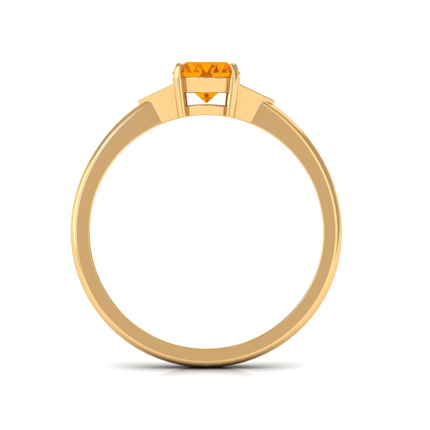 0.6 Carat Oval Fire Opal Solitaire Ring with Diamond Accent