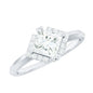 Princess Cut Certified Moissanite Halo Engagement Ring