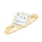 Princess Cut Certified Moissanite Halo Engagement Ring